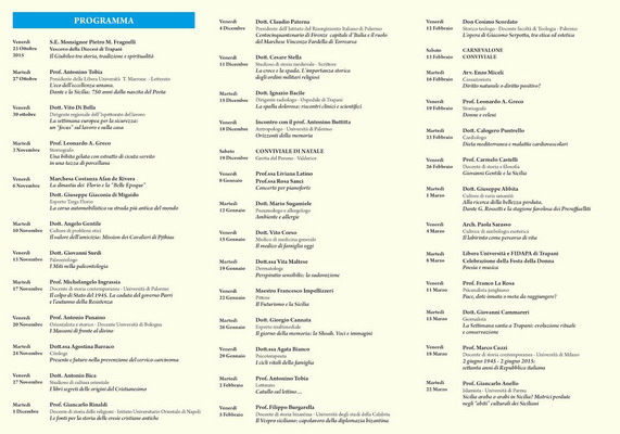 Immagine riferita a: Pubblicato il Programma del nuovo Anno Accademico